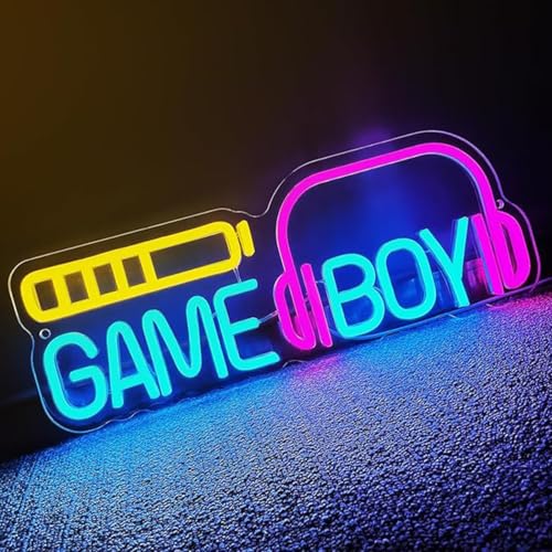 Image of LED Game Sign Game Zone Neon Signs Gaming Room Wall Art Decor Man Cave Lights Signs Gamer Home Bedroom Decoration USB Powered Brightness Adjustable
