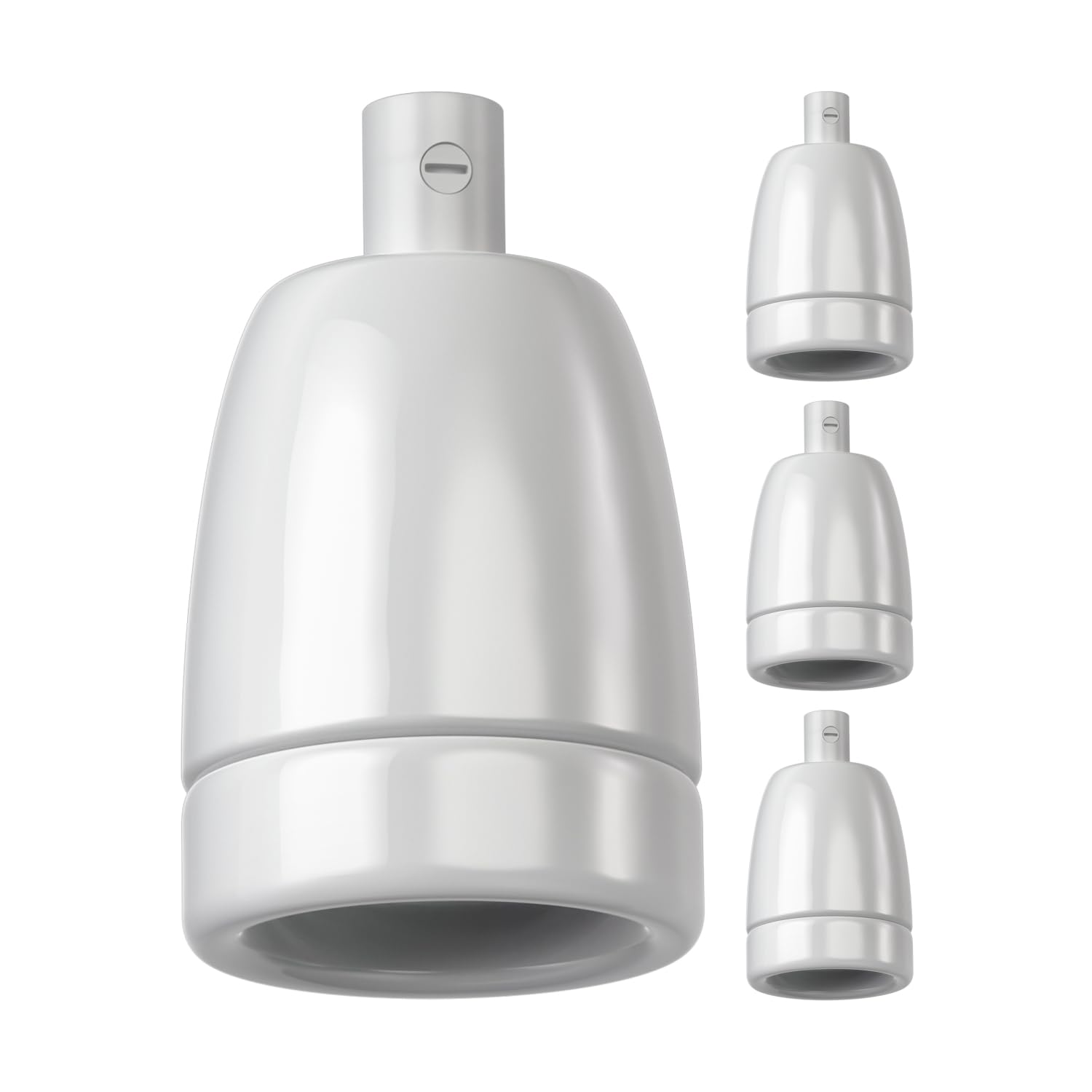 Douille E27 porcelaine blanche pour suspension design lot de 4
