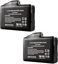 Rechargeable Lithium Polymer Battery 3.5x1.35mm 3000mAh 7.4V Replacement Battery for Heated Socks for Gloves and Clothes, Pack of 2