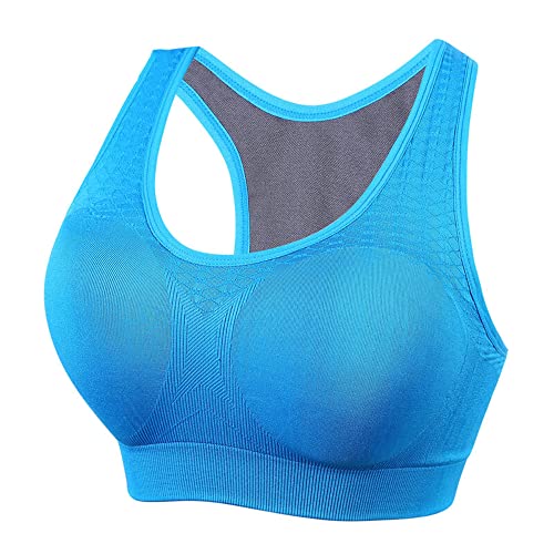 Soutien-gorge de sport pour femme avec soutien intégral bleu taille M