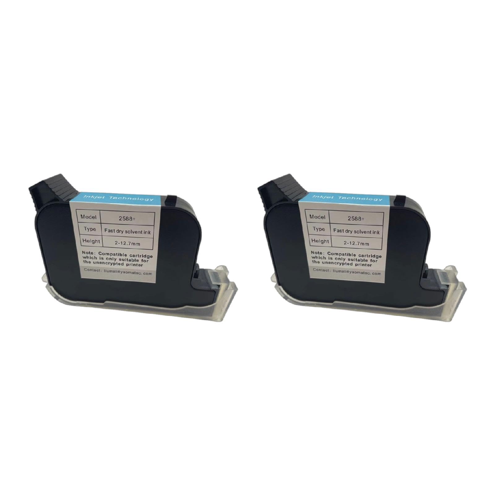 2588 2588+ 2588+M Cartouche à séchage rapide 12,7 mm Imprimantes à jet d'encre portable Boîte à séchage rapide 600 DPI 42 ml Cartouche jet d'encre noire 2588 2588+ 2588+M