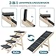 SweetBin Holz-Haustiertreppe/Haustierstufen, 2-in-1, faltbar, mit Teppich ausgelegt, 4 Ebenen, Hundetreppe und Rampe, perfekt für Betten und Autos – tragbare Hunde-/Katzenleiter, bis zu 68 kg