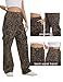 DAOAO Leopard Pants Women Baggy Womens Cargo Pants High Waist Wide Leg Stretchy Casual with Pockets M