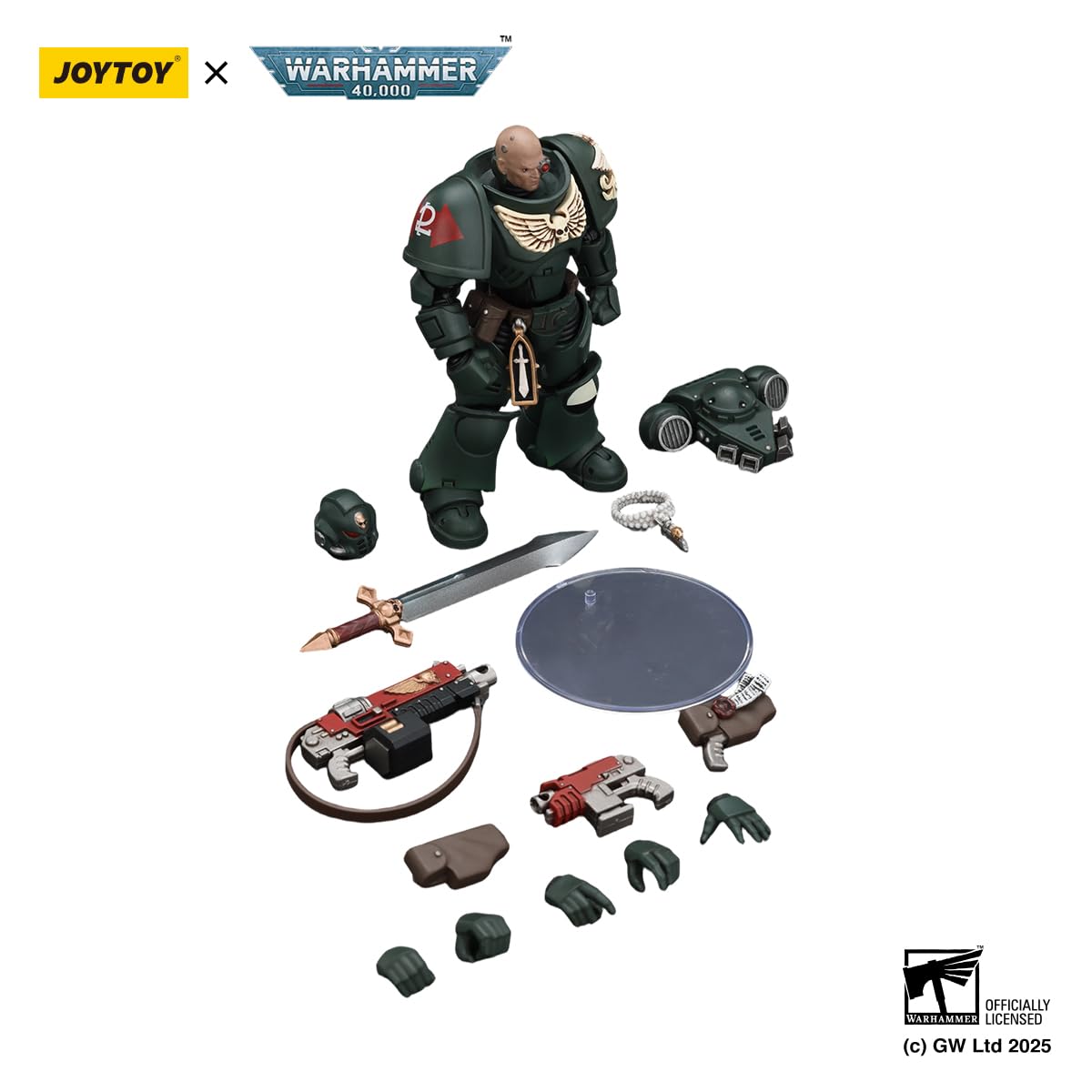 JOYTOY Warhammer 40K Hermano Nadael – Figura Dark Angels De 4.7 Pulgadas