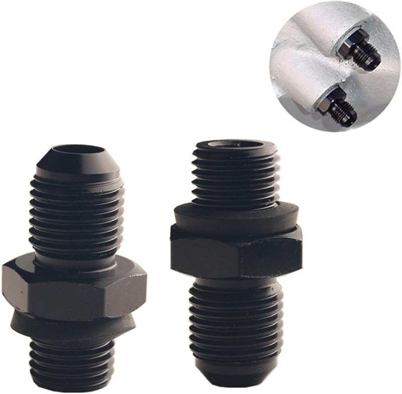 Adaptador de conexão do radiador de óleo da transmissão DEWHEL AN6-1/4NPS para GM Turbo 350, Turbo 400, 700R4 e 4L60E – Par