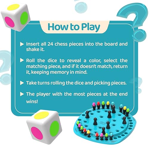 Image of FLYI Memory Chess Game for Kids & Adults, Plastic Match Stick Chess Game for 3+ Years, Montessori Toys, Brain Booster for Kids, Colorful Brain Training Family Board Games, Brain Development Toy