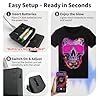 Sound Activated LED T-Shirt, Glow in The Dark Light Up Shirt for Men, Neon Shirt for Rave, Glow Party, Concert, Halloween, Purple Skull, Large #4