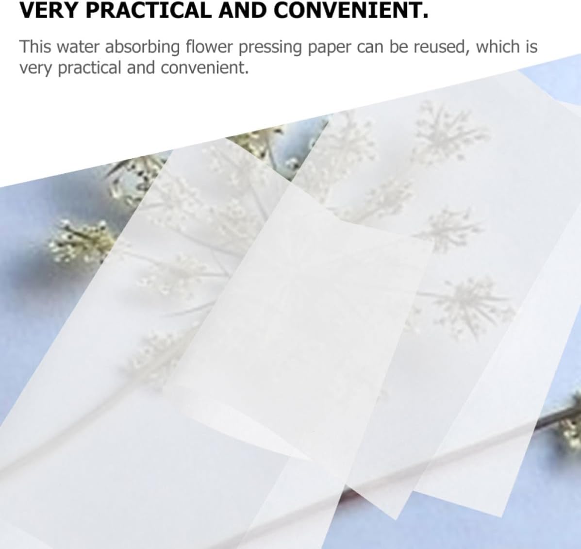 MUCKLILY Reusable Flower Pressing Paper Tissue Blotter Sheets 30pcs for DIY