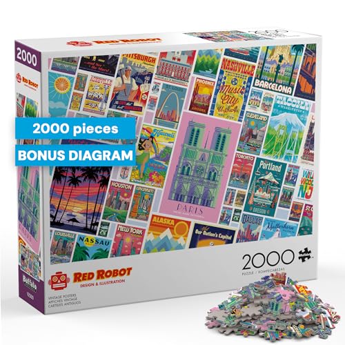 Puzzle Vintage Posters Map 14+ Anos