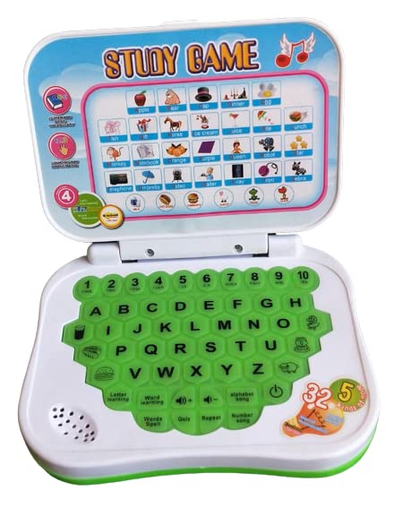 Salvus APP SOLUTIONS Plastic Made Mini Learning Laptop/Mini Laptop Computer Study Game Toy/Computer Toy for Kids ABC and 123 Learning/Educational Mini Laptops (Multi_6x4 inch)