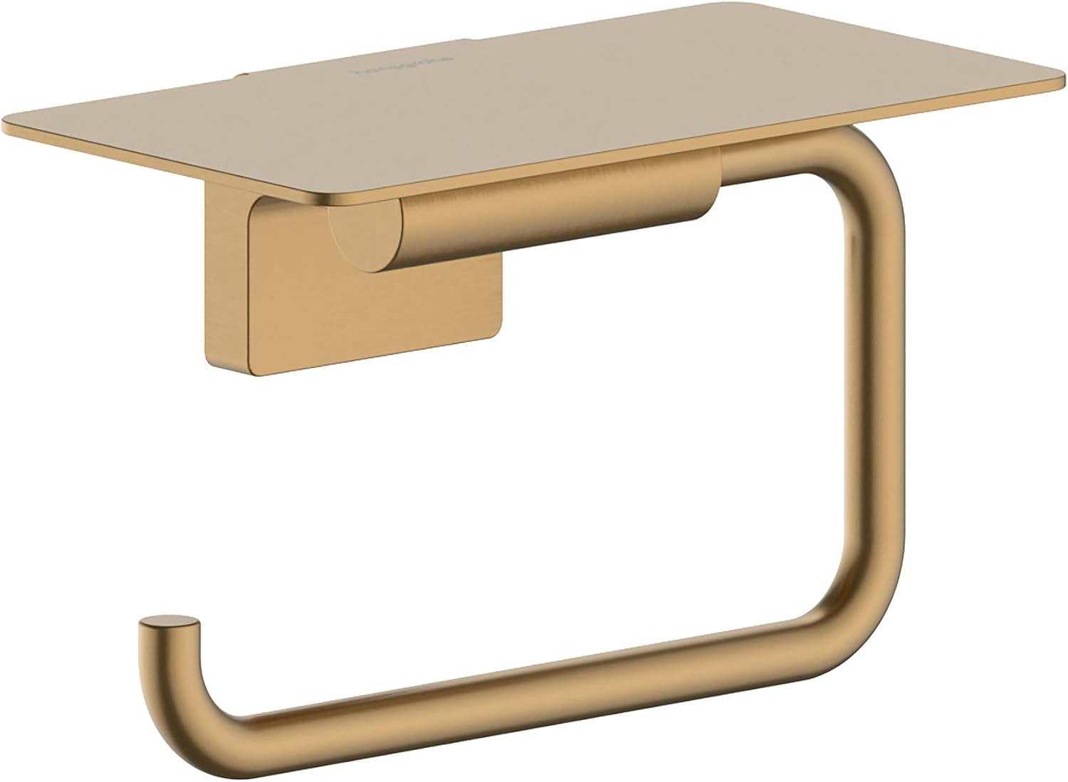 hansgrohe AddStoris S 6-inch Toilet Paper Holder with Shelf in Brushed Bronze, 41789140