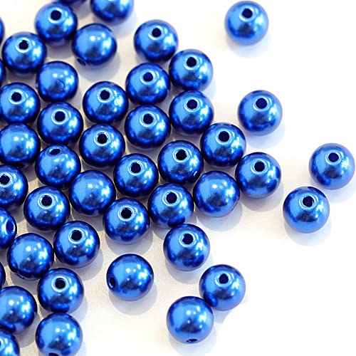 Many Colors ABS Imitation Pearls Round Beads with Holes DIY Bracelet Earrings Charms Sewing Beads Necklace Jewelry Making B3625-Sapphire,3mm 1000pcs