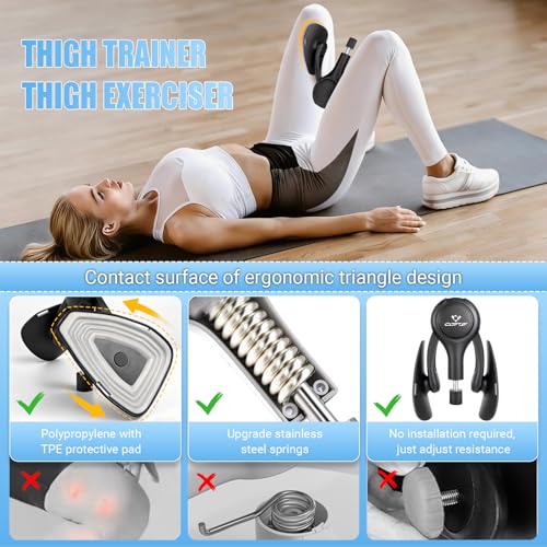 Thigh Trainer, 15-70LB Adjustable Resistance Inner Thigh Exerciser with Bag - Image 3