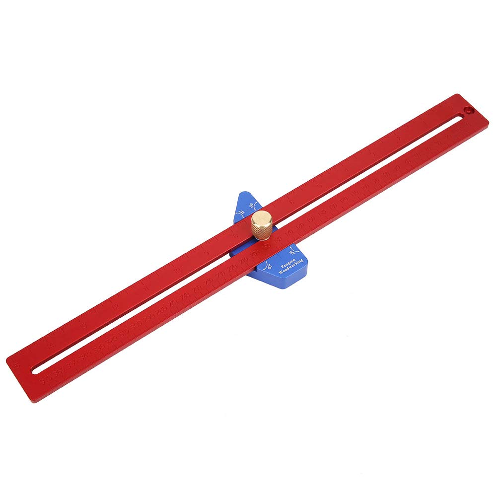 Righello per falegnameria YX400, strumento di misura in lega di alluminio per carpentieri, localizzatore di linee anodizzato con scala chiara per tracciature precise, righello da