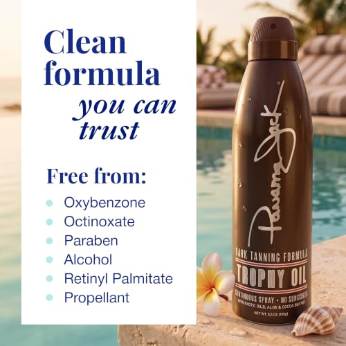 Image of Panama Jack Trophy Suntan Oil Spray, SPF 0, 5.5 OZ (Pack of 1)