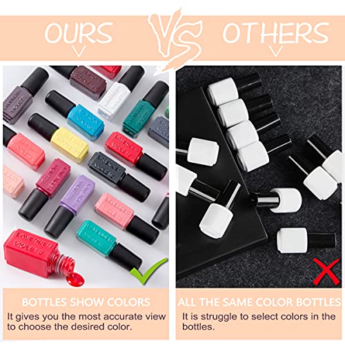 Lavender Violets UV-Gel-Nagellack 21 PCS mit Base und Matte-Glänzende Top Coat Geschenk-Set Soak Off LED Nägel Maniküre… – Bild 7