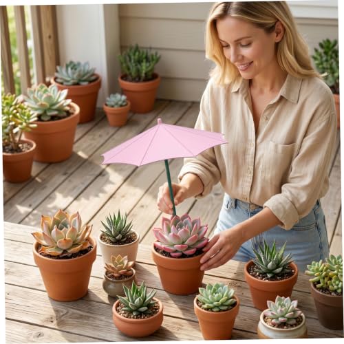 Refugio portátil para plantas de terraza sombrillas de jardín ajustables para días calurosos 5