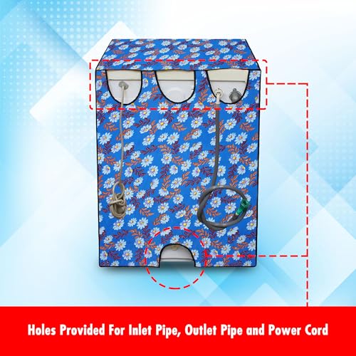 Image of Lithara Front Load Fully Automatic Washing Machine Cover for LG, Samsung, IFB, Whirlpool, Suitable for 5 kg & 5.5 Kg - Waterproof, Dustproof Cover (Print-1)