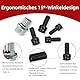 M14x1,5 Radschrauben Radmutter Schlüssel, passend für Passat B6 Golf 4 5 Polo 9N Tour-an Je-tta Beetle Bo-ra Caddy Eos Fox A2 A3 8P A4 B5 A6 4F A8