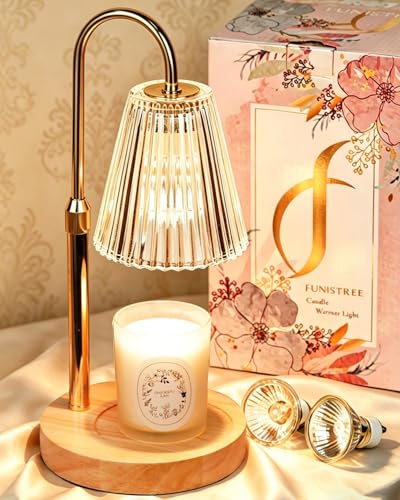 Lampe Chauffe Bougie, Candle Warmer Lamp avec Minuterie et Variateur, Lampe Bougie électrique...