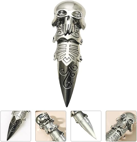 Miniatura 9 de Holibanna Anillo doble para hombre con articulación de nudillos, anillo doble punk rock águila garra Armadura anillo de actividad, anillos de