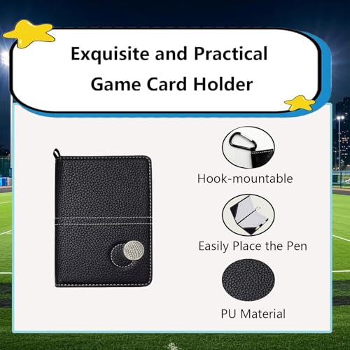Miwamse Official Umpire Lineup Card Holder for Football, Professional Referee Card Box for Golf Ball, Book Style Referee Couch Cards Accessories for Volleyball, Baseball, Sports Games and Matches