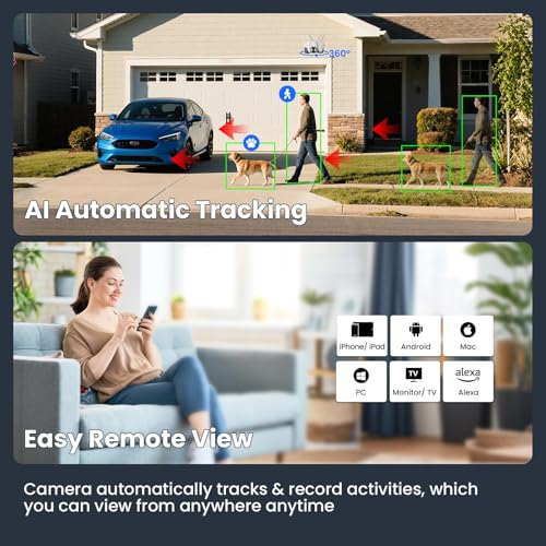 Image of xmartO 10X Zoom Dual Lens PTZ Home Security Camera