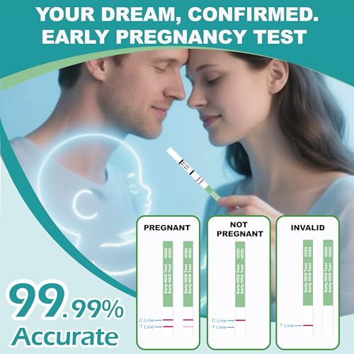 Image of Elate Pregnancy Test Strips 60 Count, Early Detection HCG Test, 10 MIU /ml High Sensitivity, 99.99% Accurate Results, 6 Days Sooner, Easy to Use Home Pregnancy Test