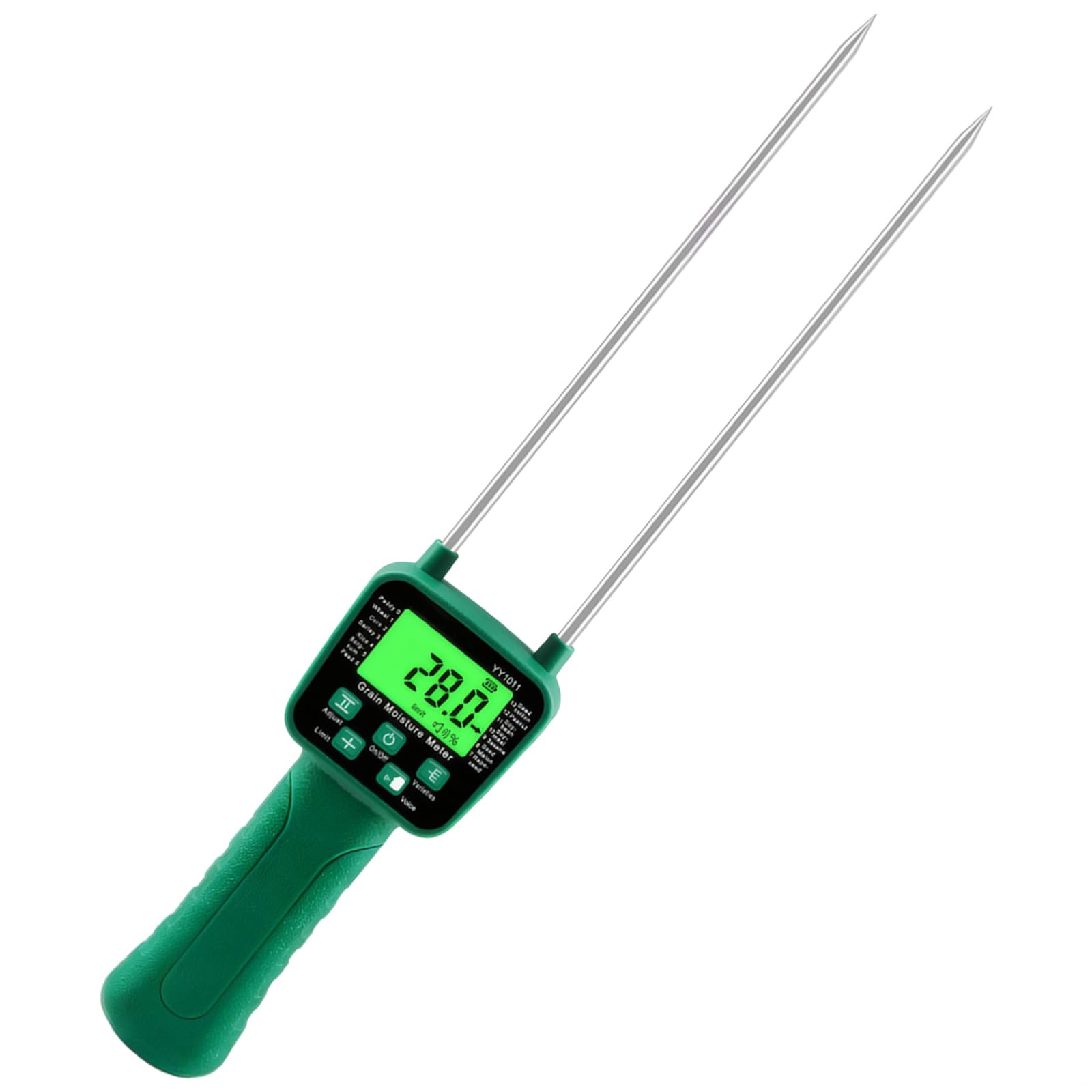 Humidimètre pour céréales maïs blé riz avec sonde de 420 mm pour contrôle des silos