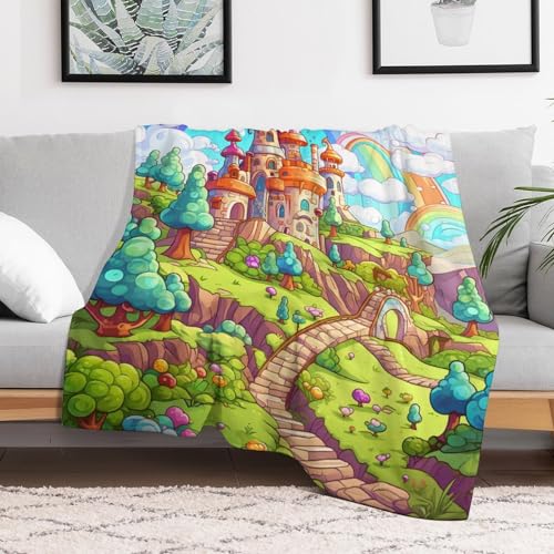 Couverture en flannel douce chaude Wonderland 130x180 plaid canapé lit