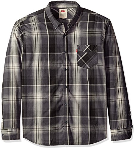 Levi's Men's Caesar Long Sleeve Poplin Plaid Shirt