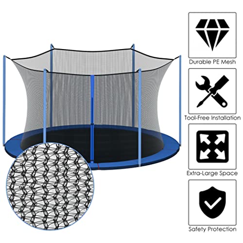 Filet de protection trampoline 3,06 m de haut à installation facile - 4