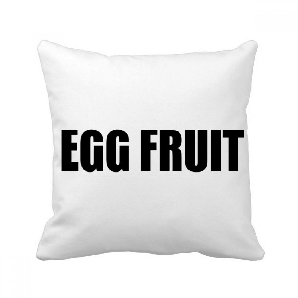 Coussin carré de 40x40 cm imprimé œuf et fruits multicolore avec insert pour canapé de salon