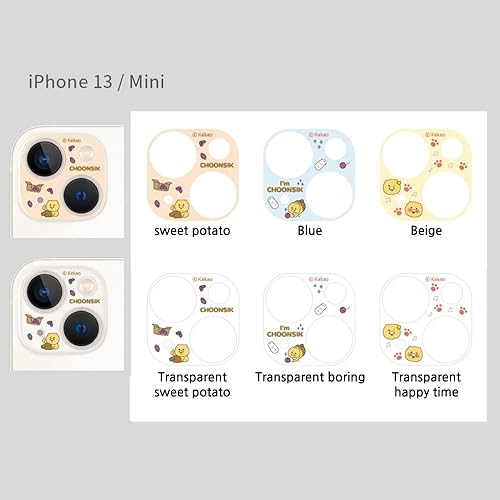 Miniatura 2 de KAKAO FRIENDS Choonsik - Protector de lente de cámara compatible con iPhone 13  13 Mini, protector de cámara trasera de vidrio templado HD,