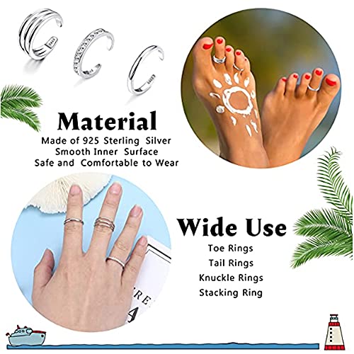 WBYNB 6 Pezzi Set di Anelli Aperti, Donne Ragazze