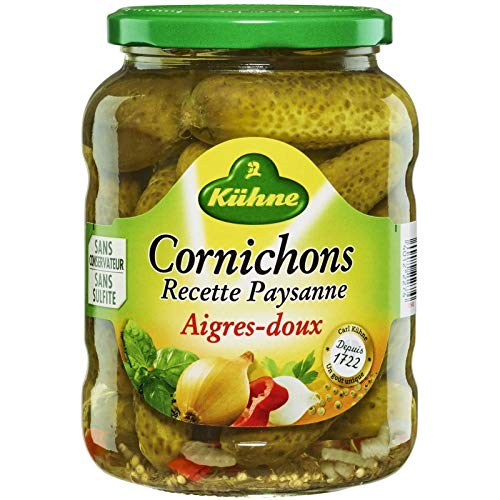 KUHNE - Cornichons Aigre-Doux Paysanne 360G - Lot De 4