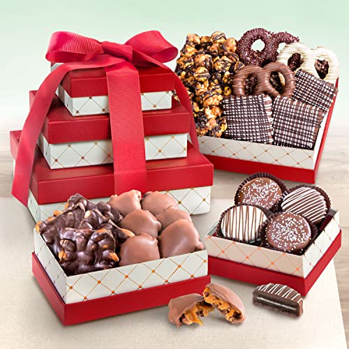 A Gift Inside Chocolate, Caramel and Crunch 3 Box Gift Tower
