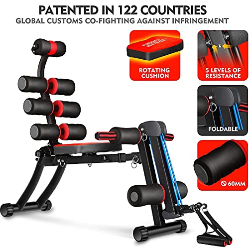 WINBOX Abdominal Exercise Machine, Multi-functional 22 in 1 Home Gym Equipment for AB Workout and Core Strength Training, Adjustable Rowing Machine for Home Gym.