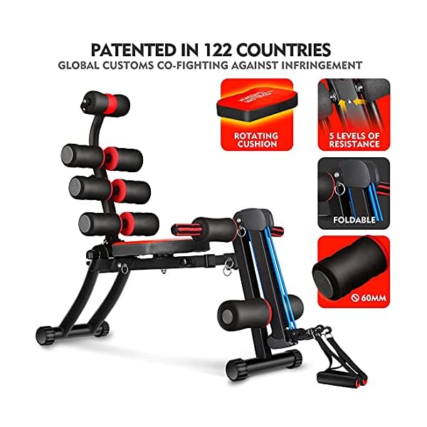 WINBOX Abdominal Exercise Machine, Multi-functional 22 in 1 Home Gym Equipment for AB Workout and Core Strength Training, Adjustable Rowing Machine for Home Gym.