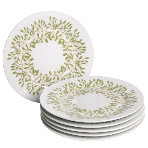 Now Designs Dessert Plates, Wreaths, Set of 6