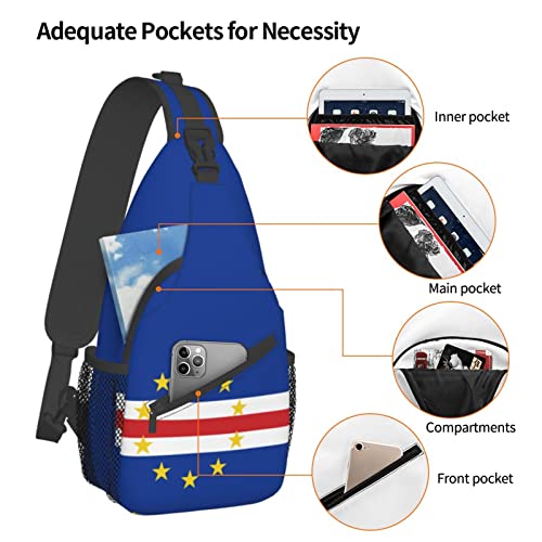 Mochila bandolera unisex con bandera de Cabo Verde miniatura 5