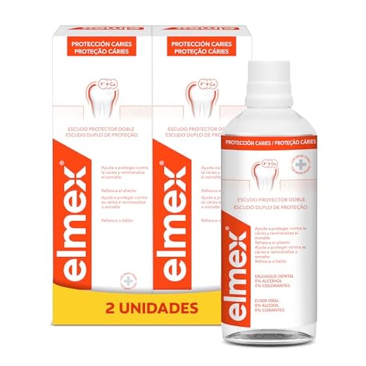 Elmex Protección Caries Enjuague Bucal| Pack 2 Uds x 400ml| Protege contra las Caries y Reminelariza los Dientes | Colutorio con Escudo Protector Doble | Contiene Fluoruro de Amina