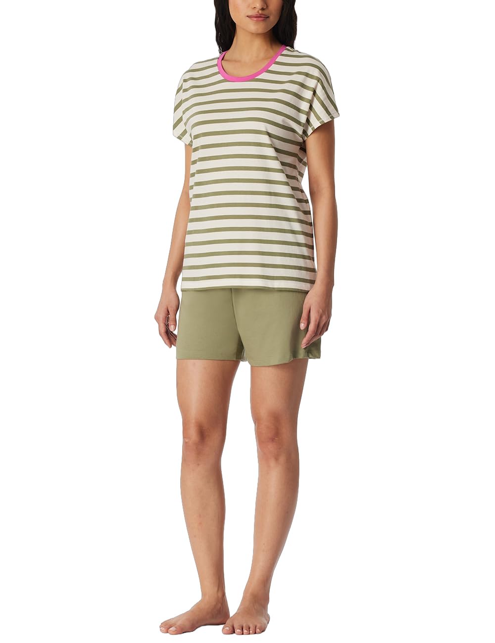 Schiesser Damen Schlafanzug kurz Single-Jersey Qualität - Casual Essentials