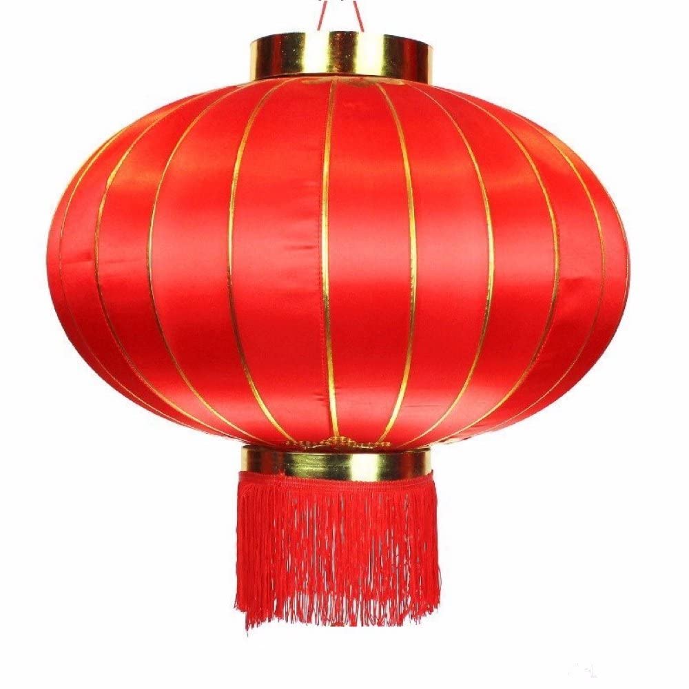 ALILA Red Nylon/Silk Akash Kandil for Diwali Balcony Lantern Lamp Shade Kandil Ceiling Jhumar for Christmas Decoration Hotels Home Garden Parties