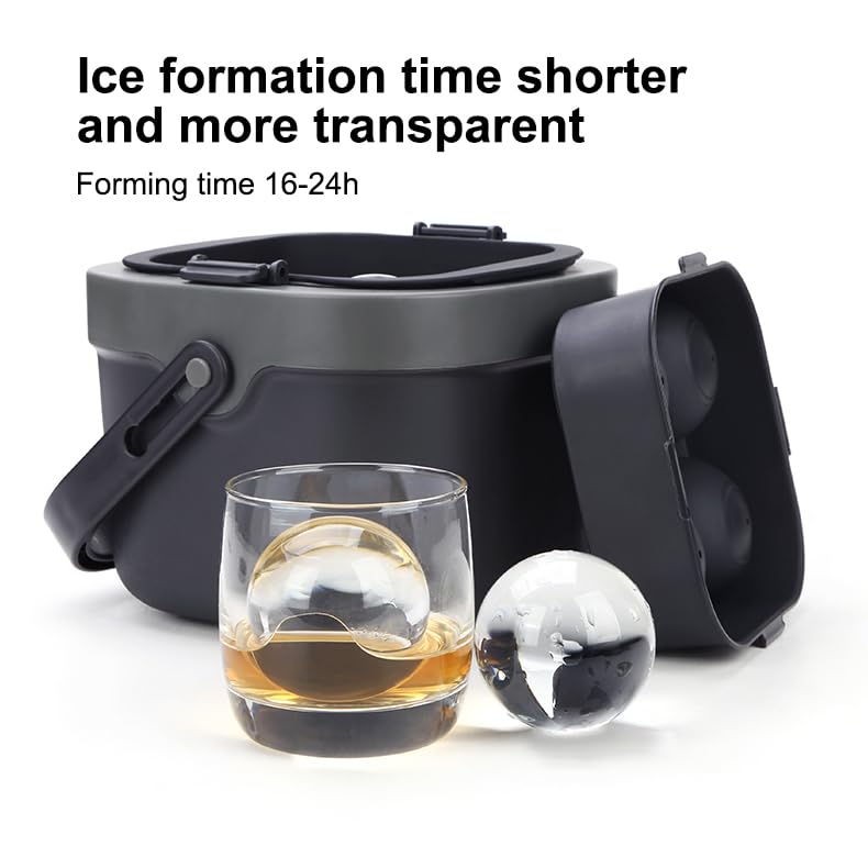Molde para hacer bolas de hielo transparentes, 4 piezas 2.4" miniatura 4