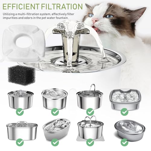 Filtros para fuente de agua para mascotas SEWACC 12 sets miniatura 3