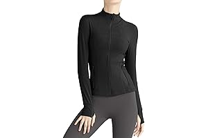 Women's Slim Fit Full Zip Athletic Running Sports Workout Jacket with Pockets