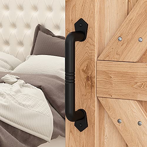 Skysen Sliding Barn Door Handle Pull Black For Sliding Barn Door,Gate 9'' Black(607) #TOP4