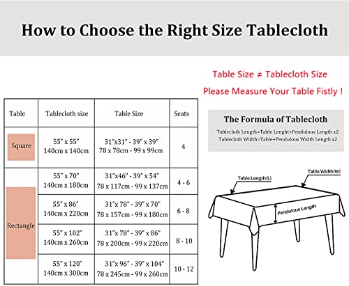 Jjj Waterproof Tablecloth Patterned Silk Artwork Sewing Embroidered Tablecloth With Tassels, Heavy Duty No Crinkle Rectangular Kitchen Dining Coffee Table For 4-6 Seats(55''X70'',Pink-01) #TOP6