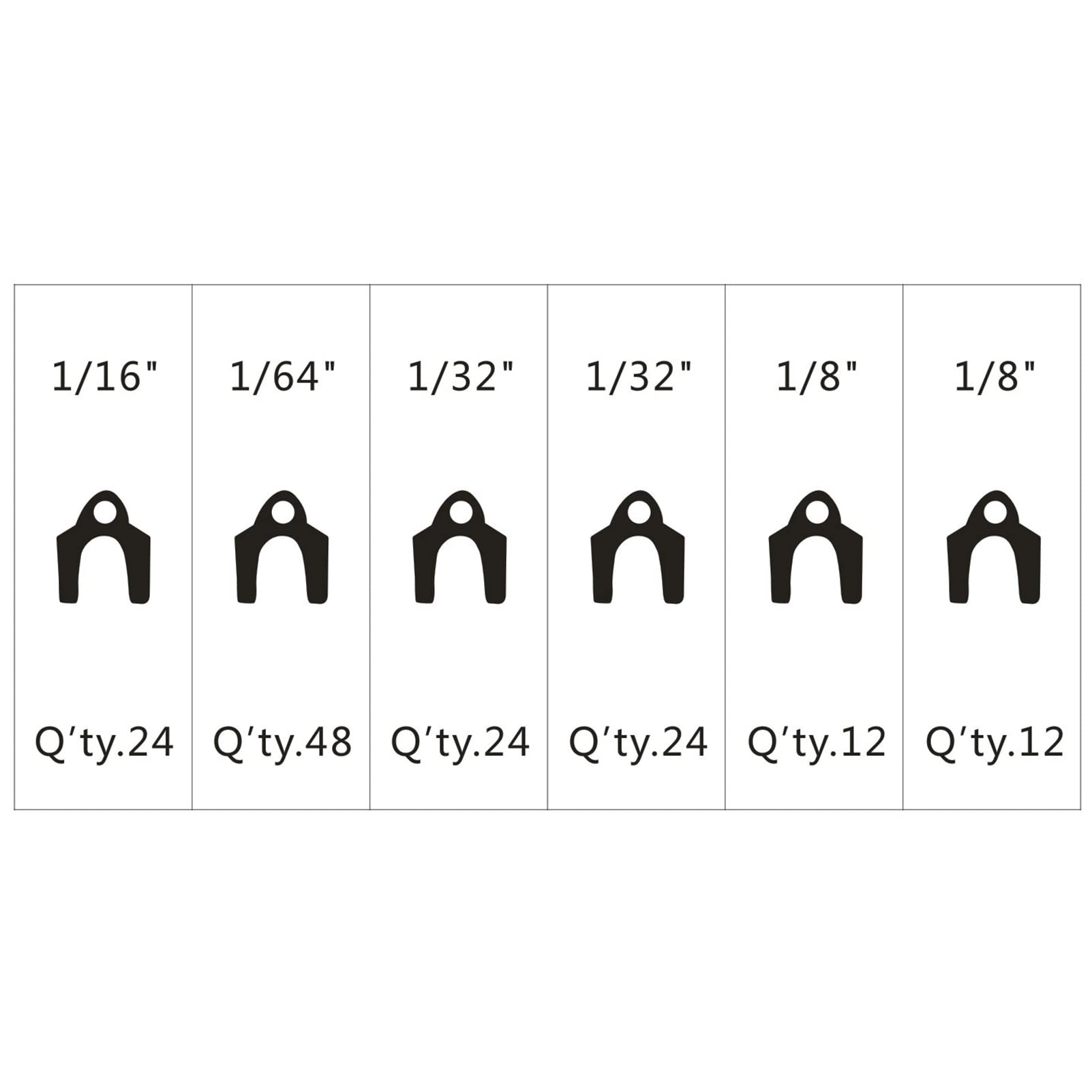 144PCS Auto Alignment Body Shim Set 1/16" 1/64" 1/32" 1/8" Shims Assortment